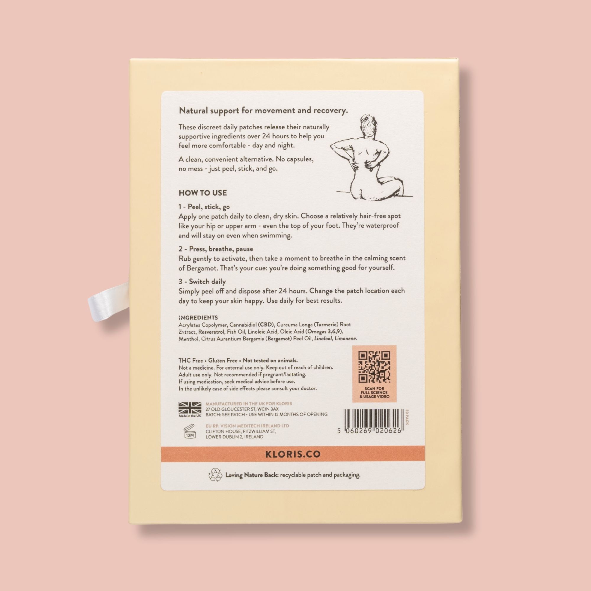 Επιθέματα CBD 16mg | 24ωρη Δράση KLORIS CBD