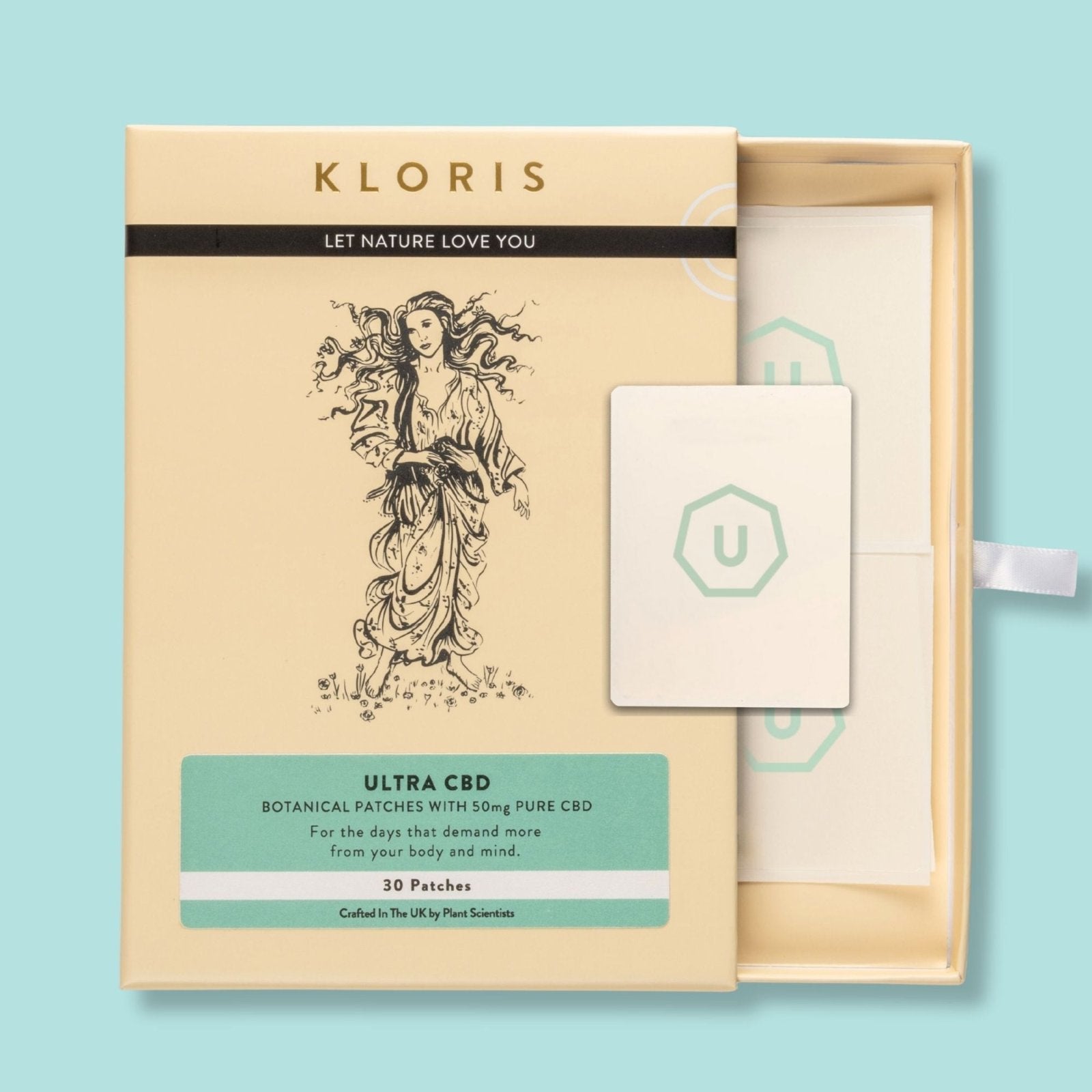 CBD Patches Kloris 50 MG. Φυσική διαδερμική ανακούφιση από μυϊκό πόνο, φλεγμονή & καθημερινές ενοχλήσεις με συνεχόμενη απελευθέρωση καθαρής CBD. Απευθείας εφαρμογή στο δέρμα.